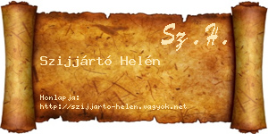 Szijjártó Helén névjegykártya